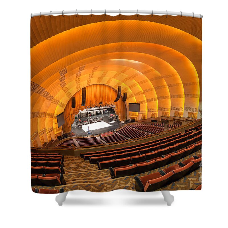 Clarence Holmes Shower Curtain featuring the photograph Radio City Music Hall V by Clarence Holmes