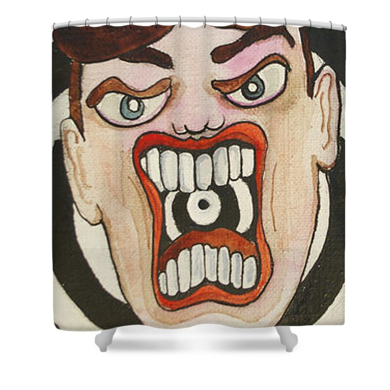 Rage Shower Curtain featuring the painting Rage Tillie by Patricia Arroyo