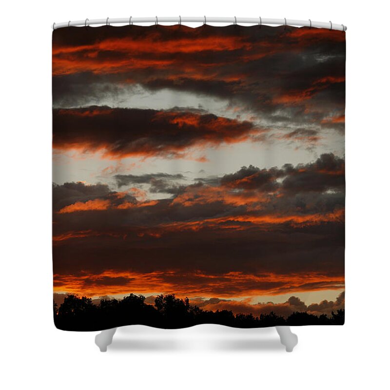 Sunset Shower Curtain featuring the photograph Raging Sunset by Carol Lynn Coronios