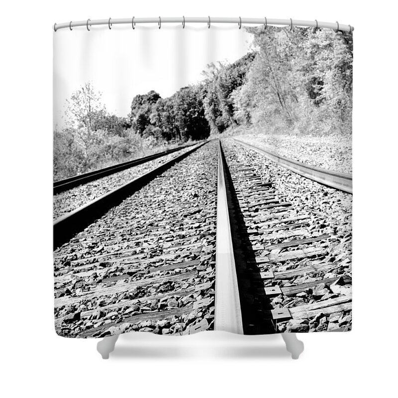 Rail Shower Curtain featuring the photograph Railroad Track by Joe Ng