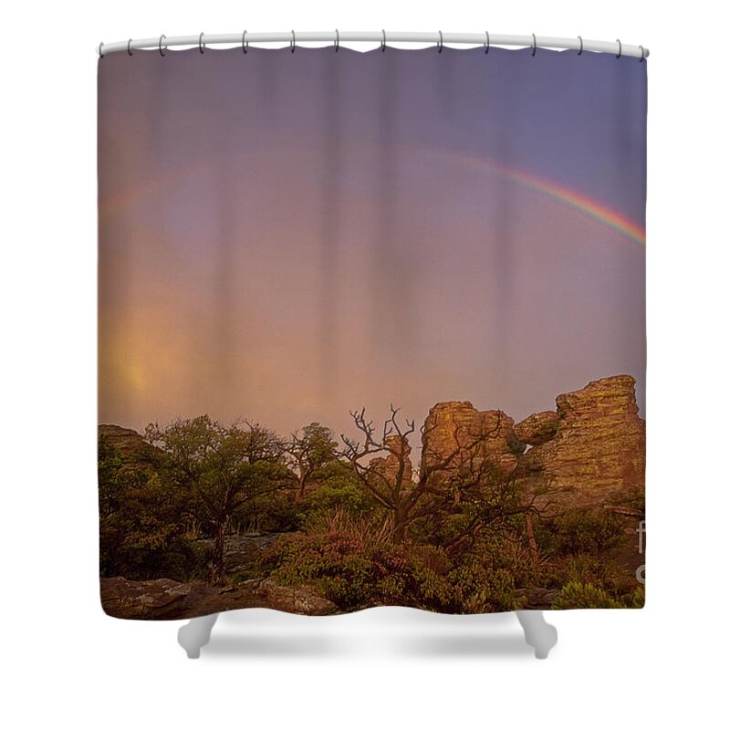 Chiricahua National Monument Shower Curtain featuring the photograph Rainbow at Chiricahua by Keith Kapple