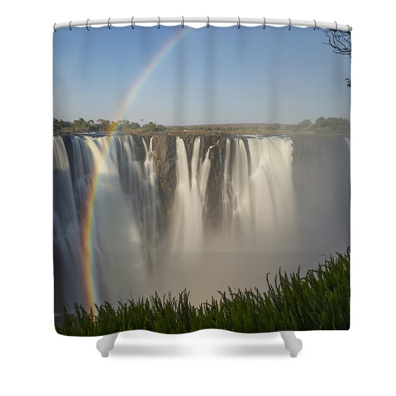 Vincent Grafhorst Shower Curtain featuring the photograph Rainbows In The Mist Of Victoria Falls by Vincent Grafhorst
