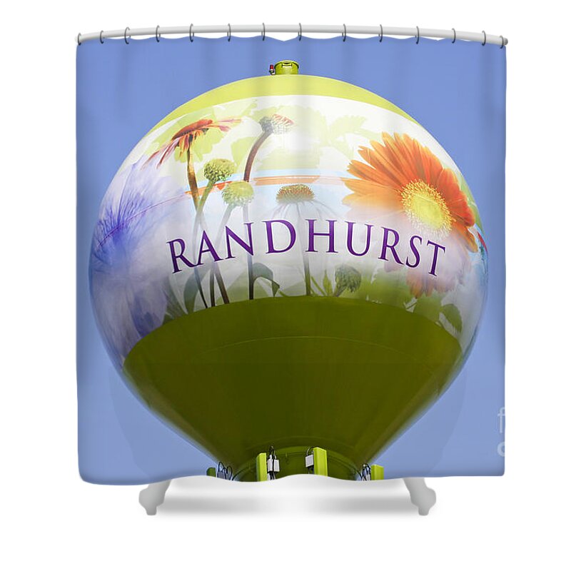 Randhurst Shower Curtain featuring the photograph Randhurst Water Tower by Patty Colabuono