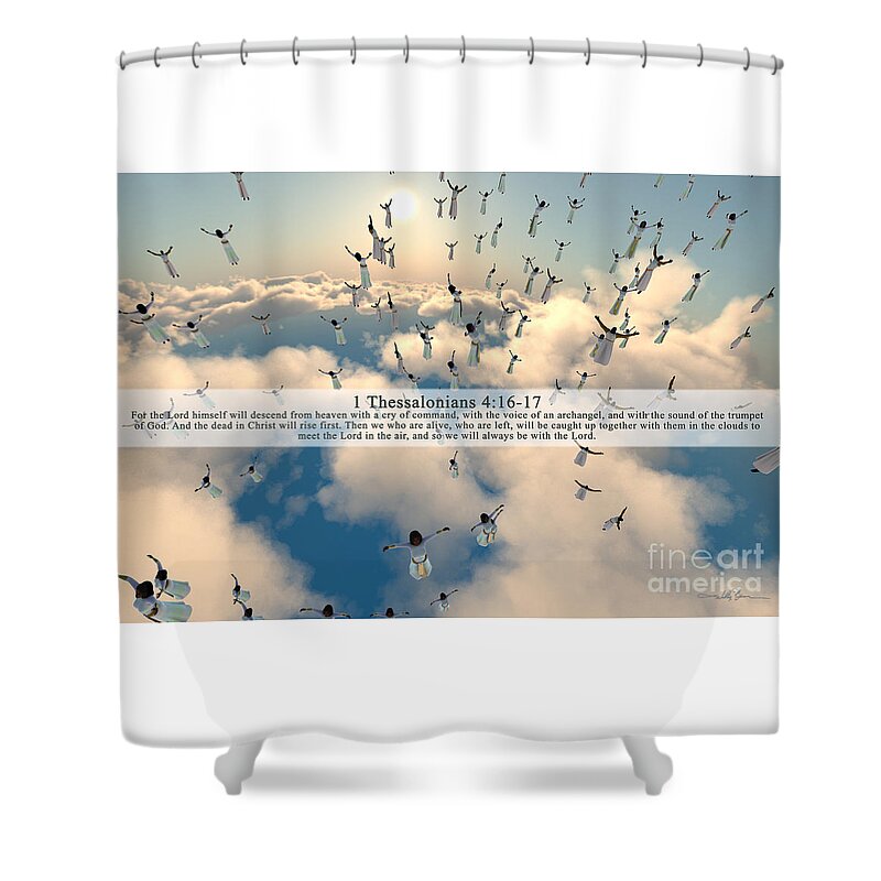 Rapture Shower Curtain featuring the digital art Raptured by William Ladson