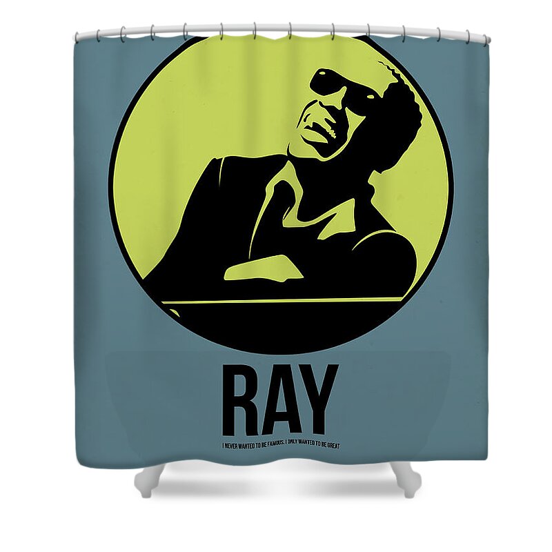 Music Shower Curtain featuring the digital art Ray Poster 2 by Naxart Studio