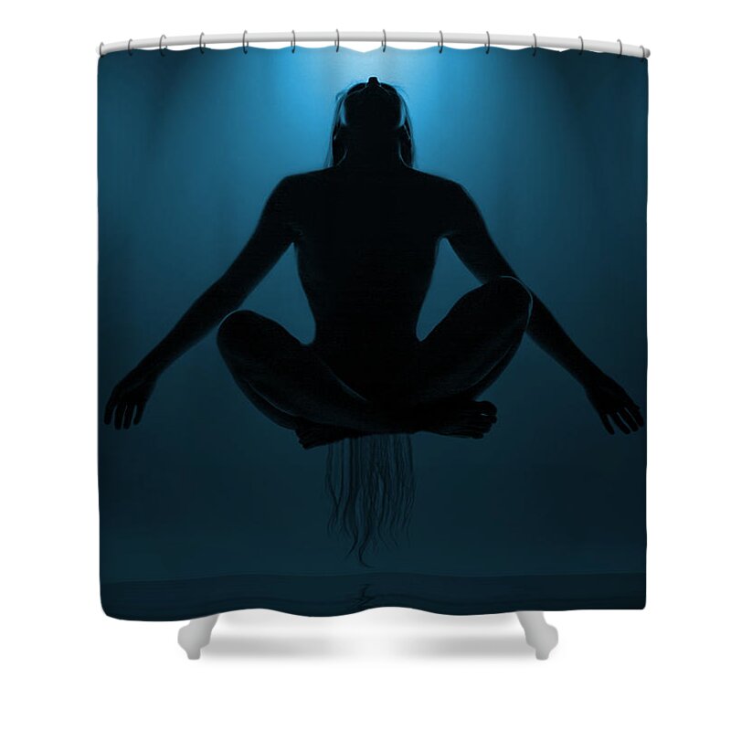 Festblues Shower Curtain featuring the photograph Reaching Nirvana.. by Nina Stavlund
