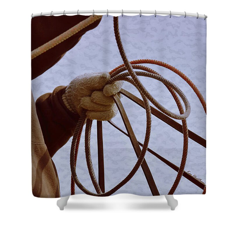 Roper Shower Curtain featuring the photograph Ready to Rope by Kae Cheatham