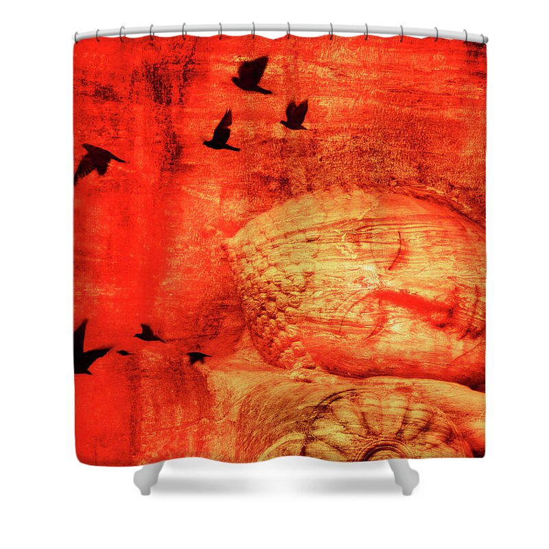 Tranquility Shower Curtain featuring the photograph Reclining Buddha by Grant Faint