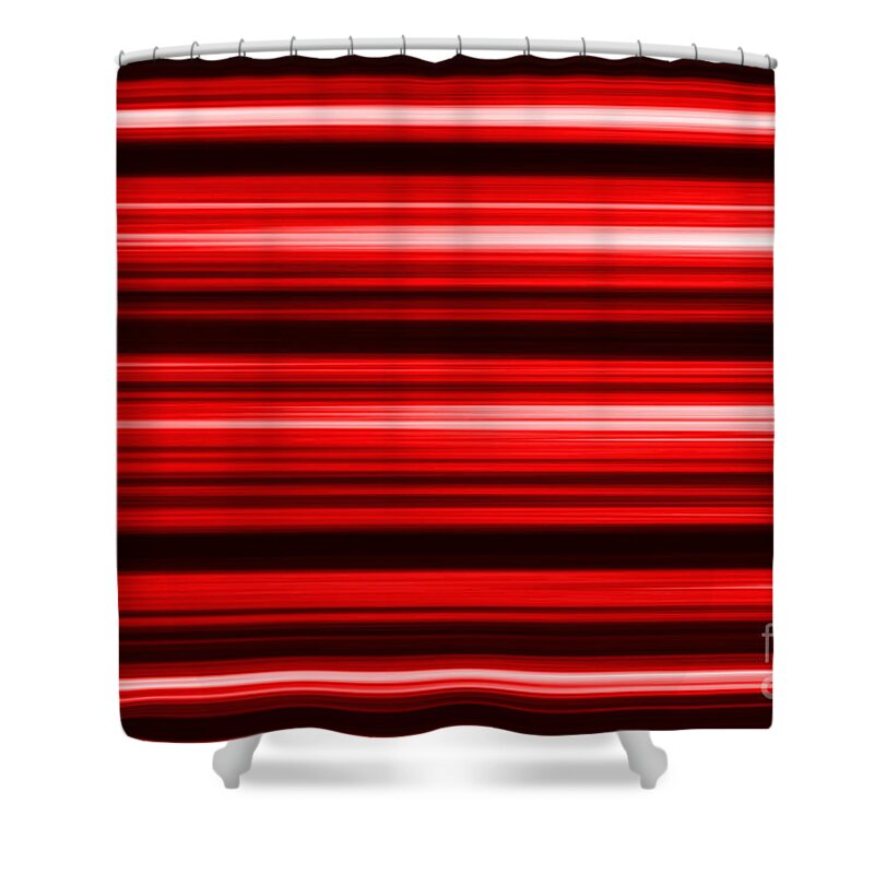 Red Shower Curtain featuring the digital art Red Abstract by Henrik Lehnerer