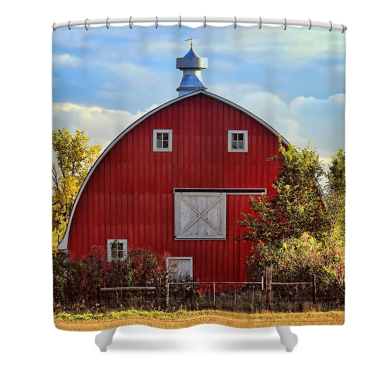 Barn Shower Curtain featuring the photograph Red Barn by Sylvia Thornton