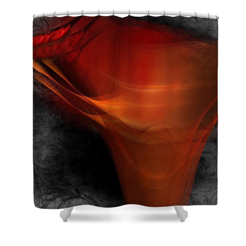 Red Calla Shower Curtain featuring the photograph Red Calla by Sylvia Thornton