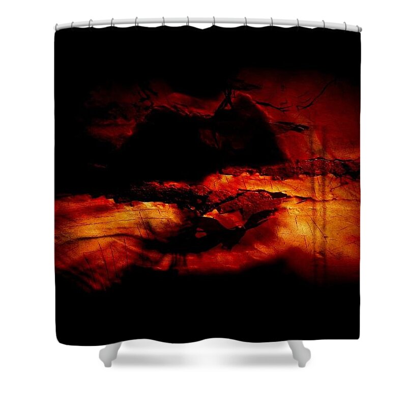 Mask Shower Curtain featuring the photograph Red Lip Moon by Amanda Eberly