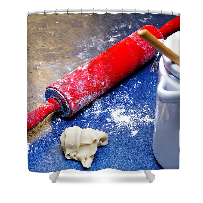 Texas Shower Curtain featuring the photograph Red Rolling Pin by Erich Grant