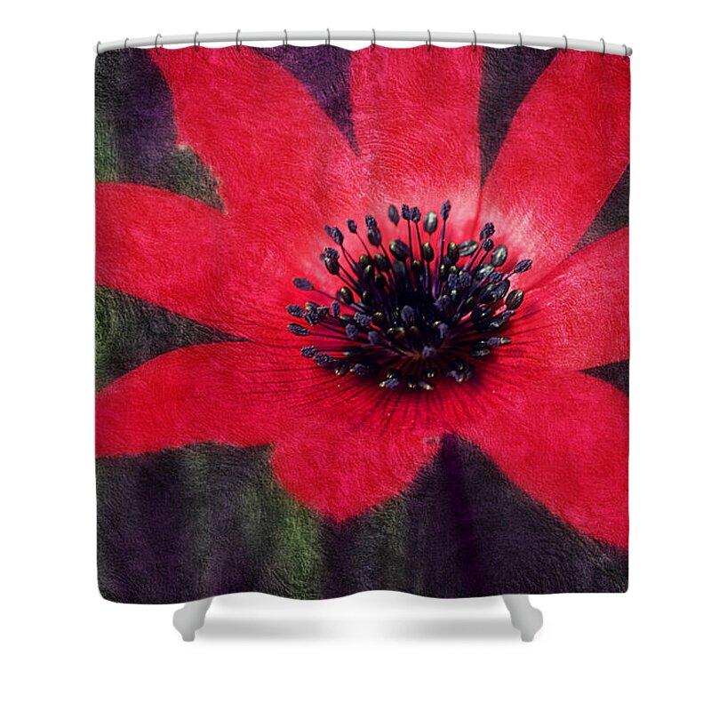 Poppy Shower Curtain featuring the photograph Red Shimmers by Melanie Lankford Photography