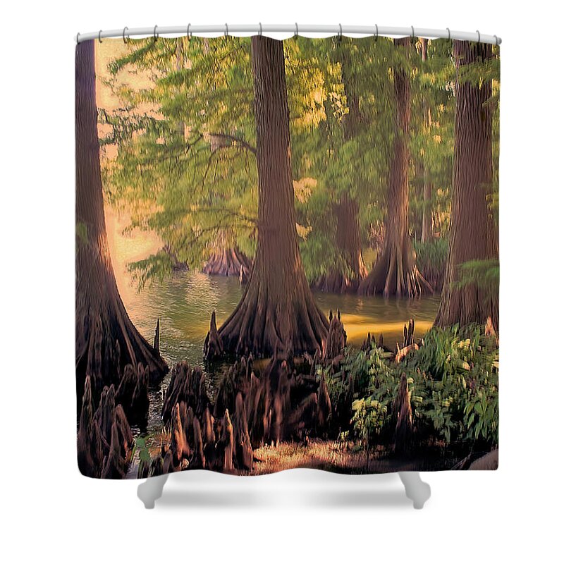 Lake Shower Curtain featuring the photograph Reelfoot Lake at Sunset by Bonnie Willis