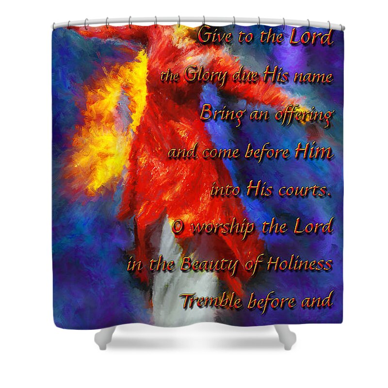 Prophetic Artwork Shower Curtain featuring the photograph Refiners Fire Dance by Constance Woods