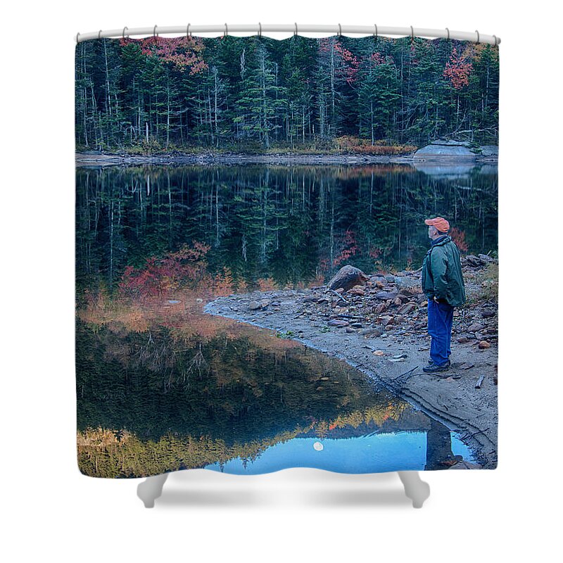 Kinsman Notch Shower Curtain featuring the photograph Reflecting On Fall Foliage Reflection by Jeff Folger