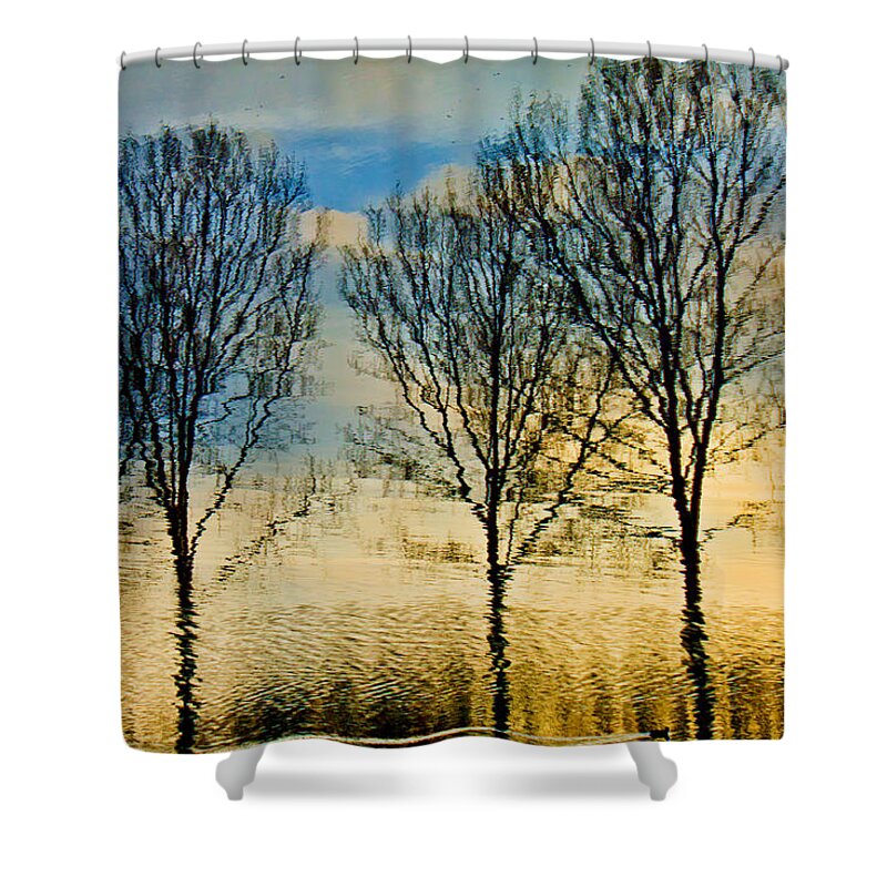 Landscape Shower Curtain featuring the photograph Reflections by Adriana Zoon