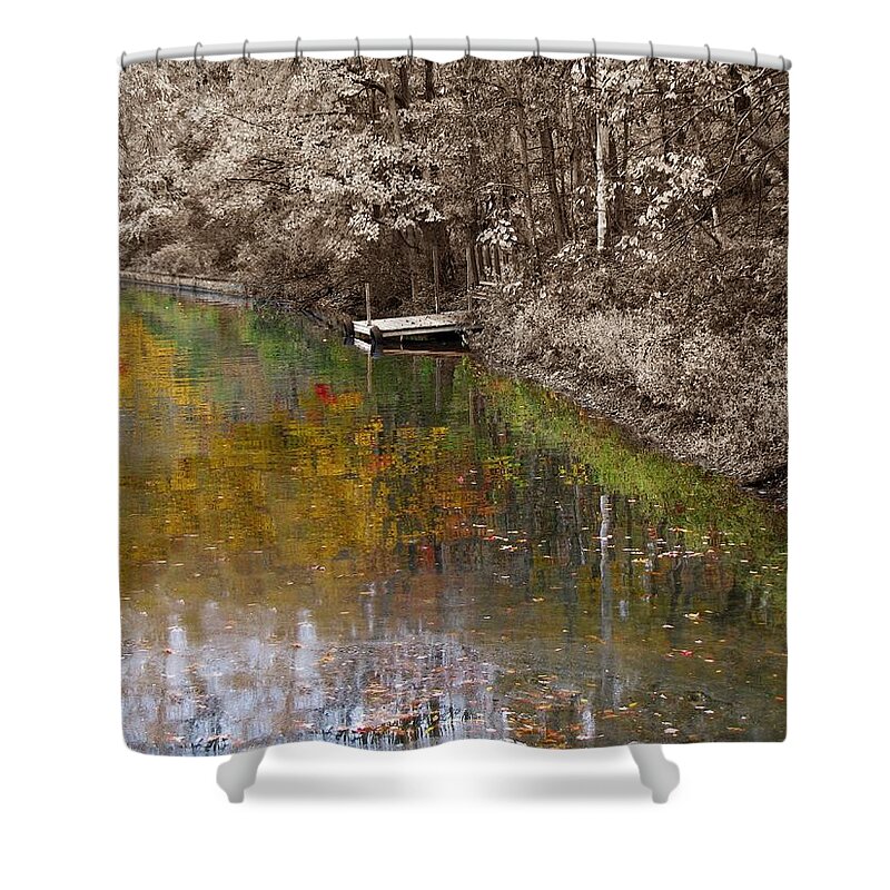 Landscape Shower Curtain featuring the photograph Reflections of youth by David Dehner