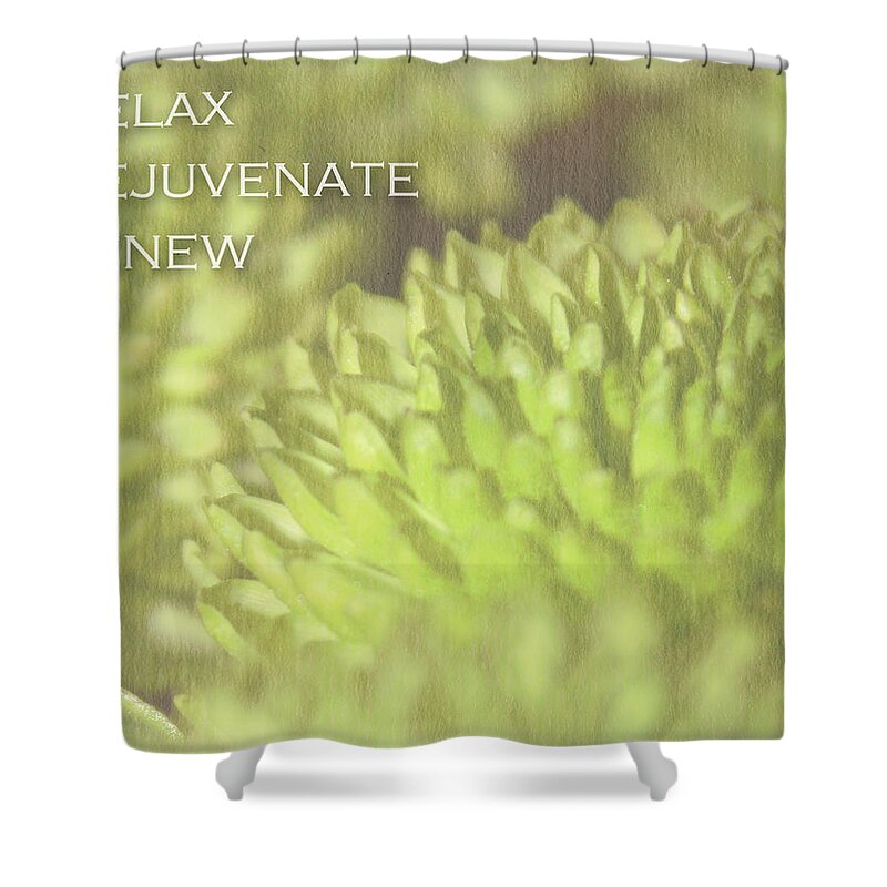Green Shower Curtain featuring the photograph Relax by Inspired Arts