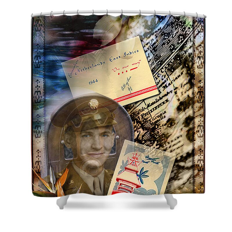 World War 2 Shower Curtain featuring the digital art Remembering Joe by Linda Carruth