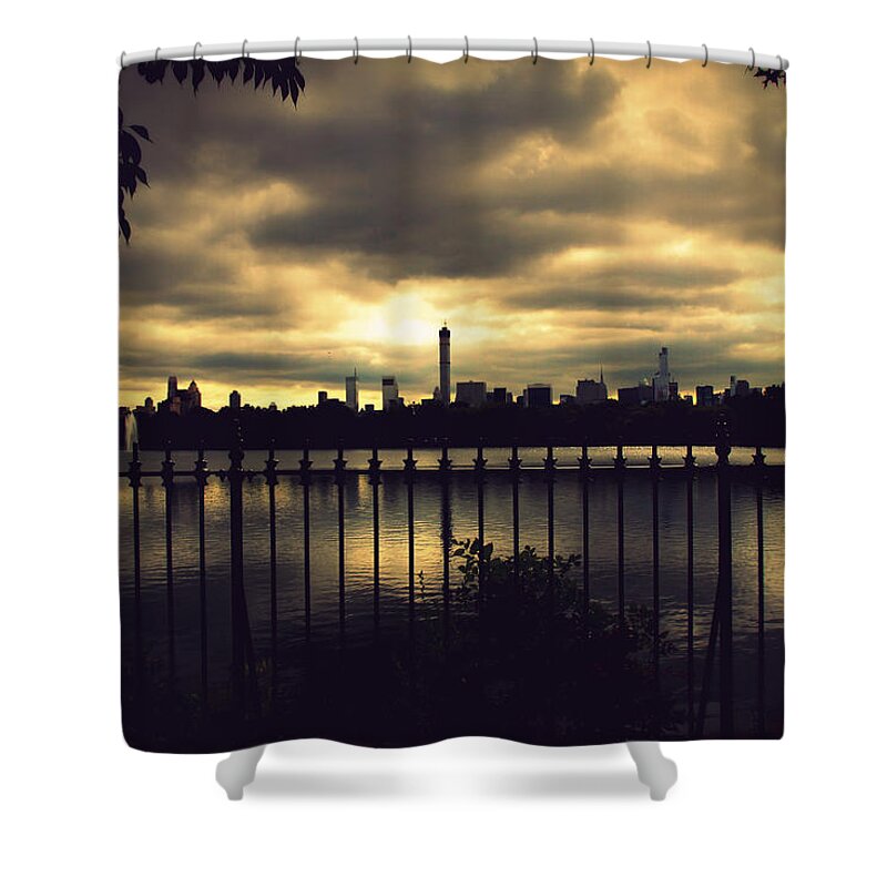 Pond Shower Curtain featuring the photograph Central Park Reservoir by Jessica Jenney