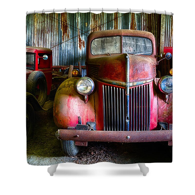 Hdr Shower Curtain featuring the photograph Retired by Georgette Grossman