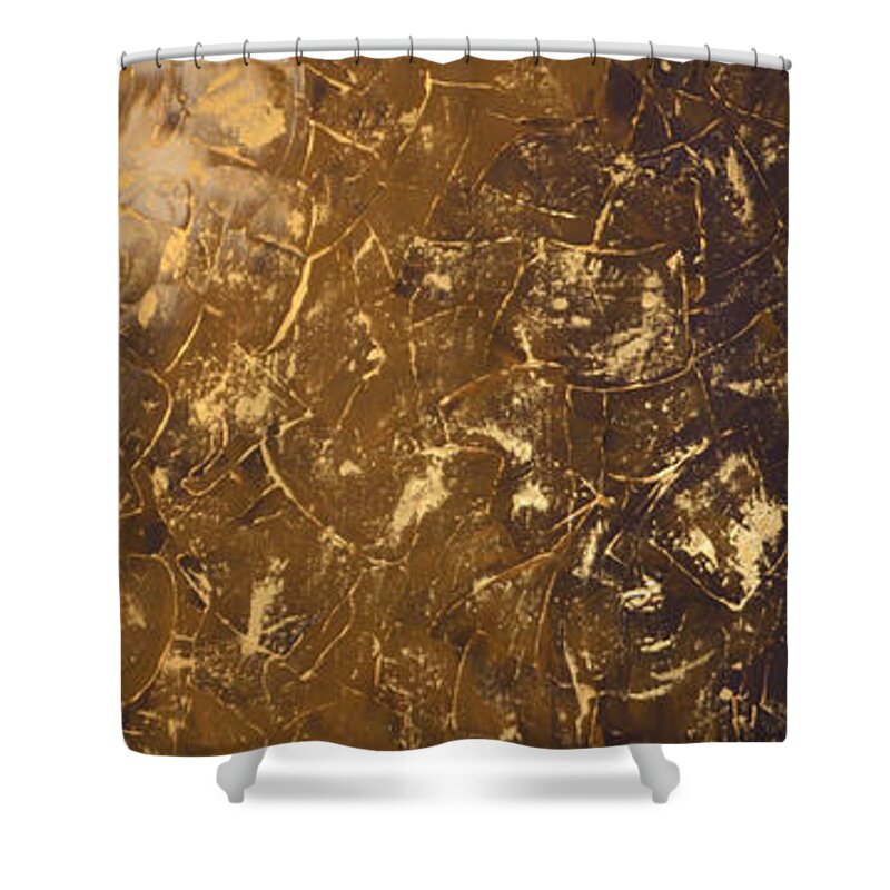Rich Shower Curtain featuring the painting Rich by Linda Bailey