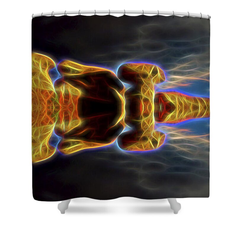 Nature Shower Curtain featuring the digital art Right Angles To Infinity by William Horden