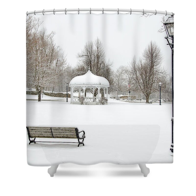 Common Shower Curtain featuring the photograph Rindge Common by Donna Doherty