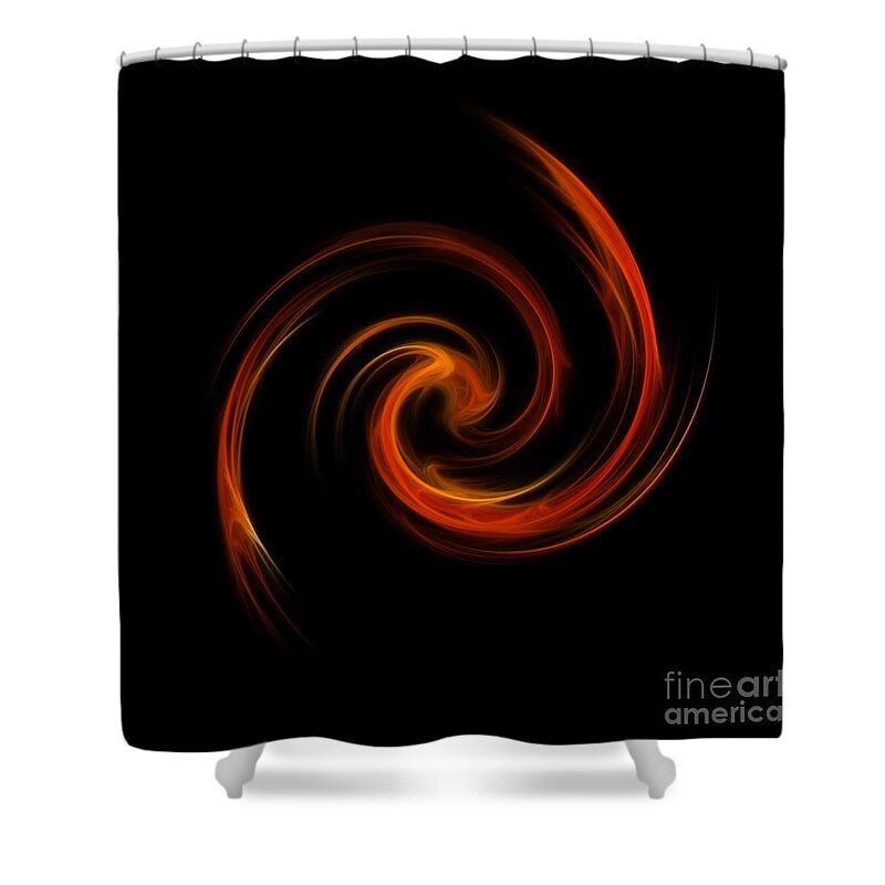 Digital Shower Curtain featuring the digital art Ring Of Fire by Yvonne Johnstone