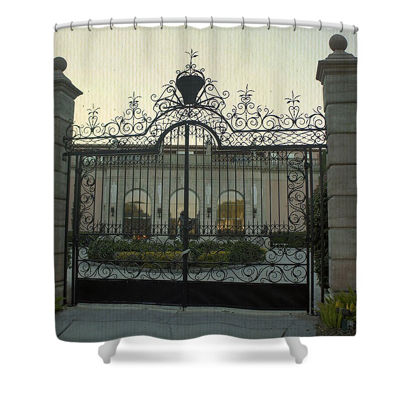 Gate Shower Curtain featuring the photograph Ringling Gate by Laurie Perry