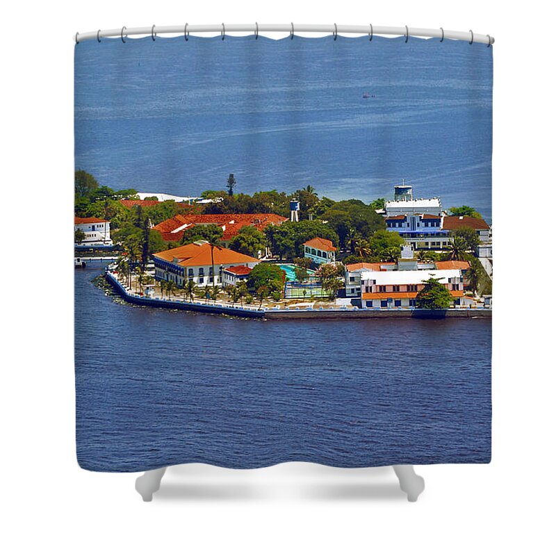 Brasil Shower Curtain featuring the photograph Rio de Janeiro - Ilha das Enxadas - Island at Guanabara Bay by Carlos Alkmin