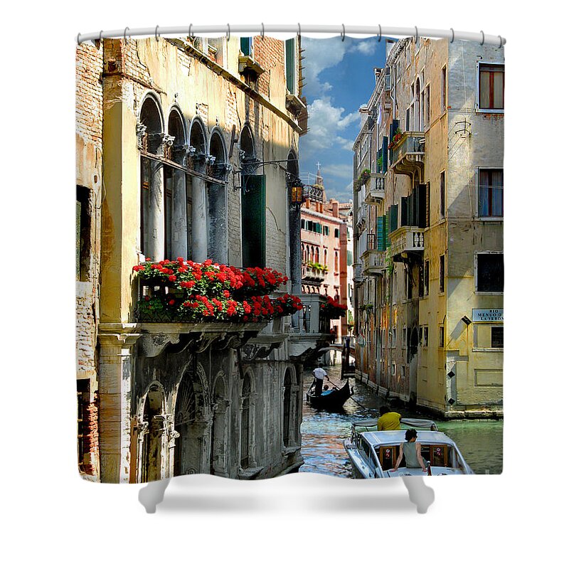 Venice Shower Curtain featuring the photograph Rio Menuo O De La Verona. Venice by Jennie Breeze