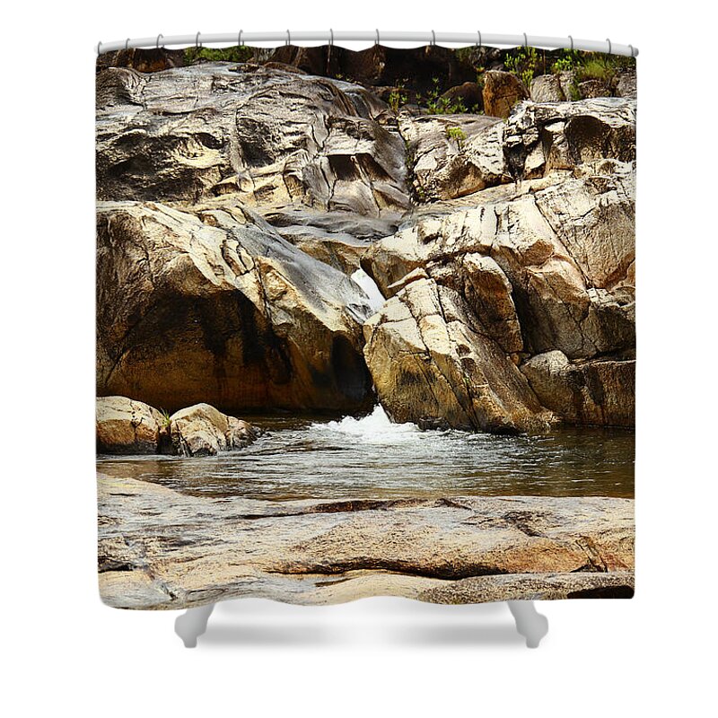 Belize Shower Curtain featuring the photograph Rio On Pools by Kathy McClure