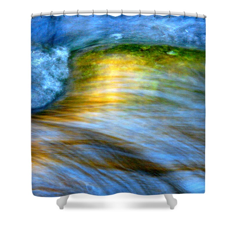 River Abstract Shower Curtain featuring the photograph Ripples by Michael Eingle