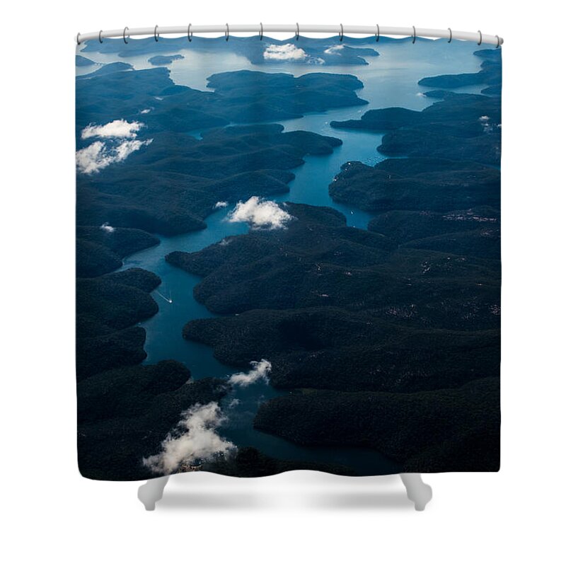 Sydney Shower Curtain featuring the photograph River From The Sky by Parker Cunningham