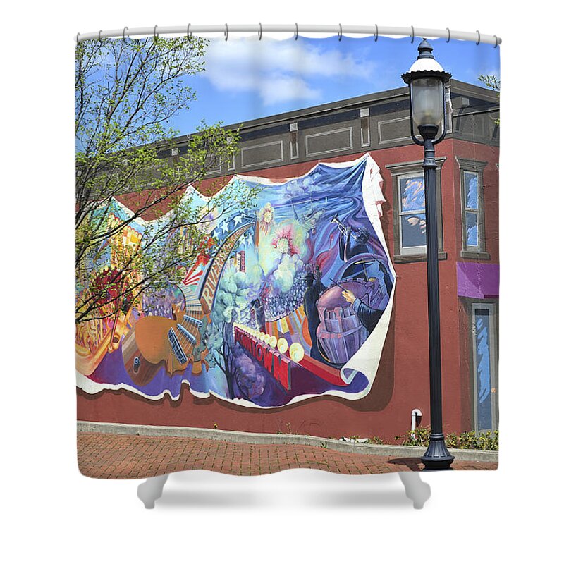 Riverside Gardens Park In Red Bank Nj Shower Curtain featuring the photograph Riverside Gardens Park in Red Bank NJ by Terry DeLuco