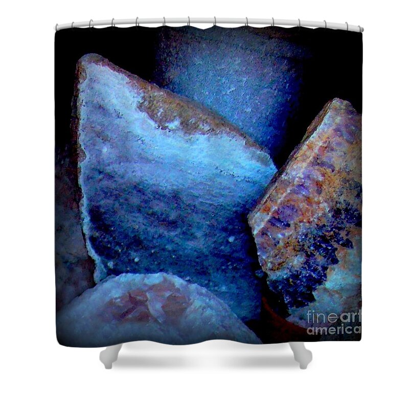  Shower Curtain featuring the photograph Rock and Gemstone Abstract by Renee Trenholm