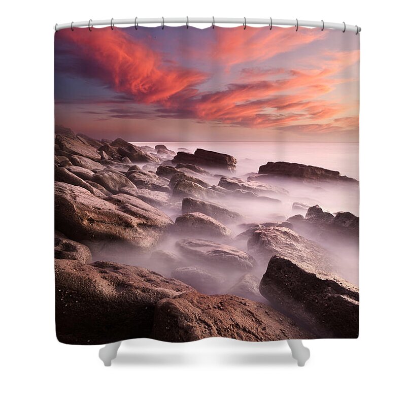 Rocks Shower Curtain featuring the photograph Rock caos by Jorge Maia