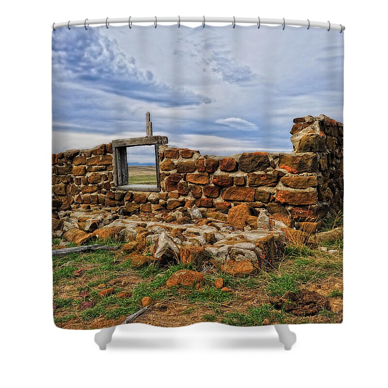 Old Homestead Shower Curtain featuring the photograph Rock Hills Prairie by Amanda Smith