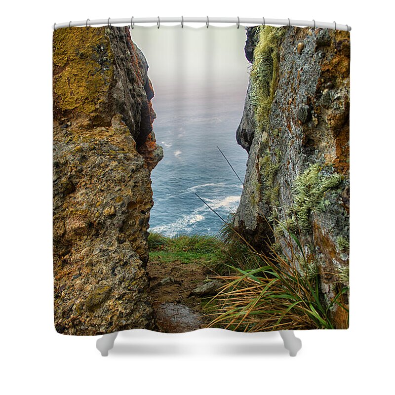 Rocks Shower Curtain featuring the photograph Rock View by Paul Gillham