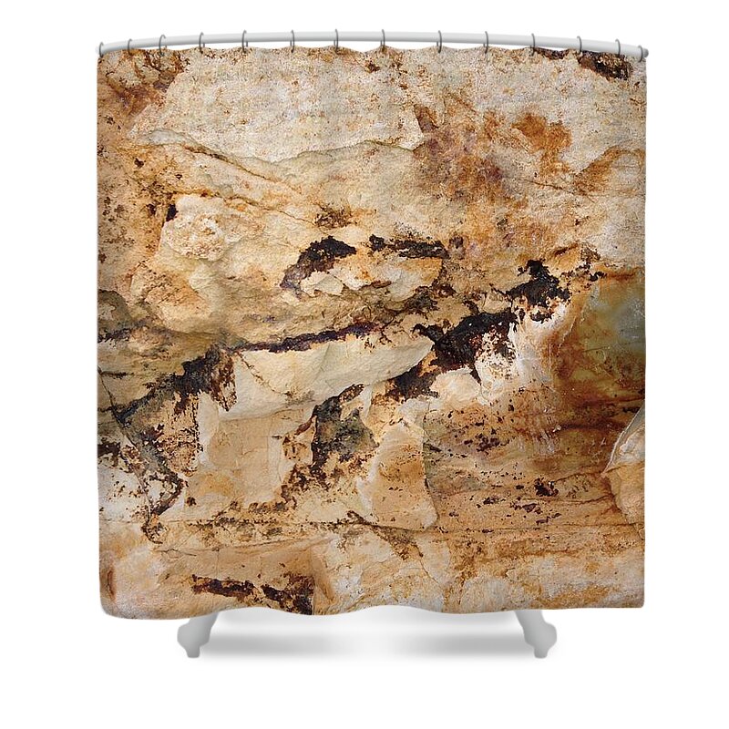 Rock Shower Curtain featuring the photograph Rockscape 3 by Linda Bailey