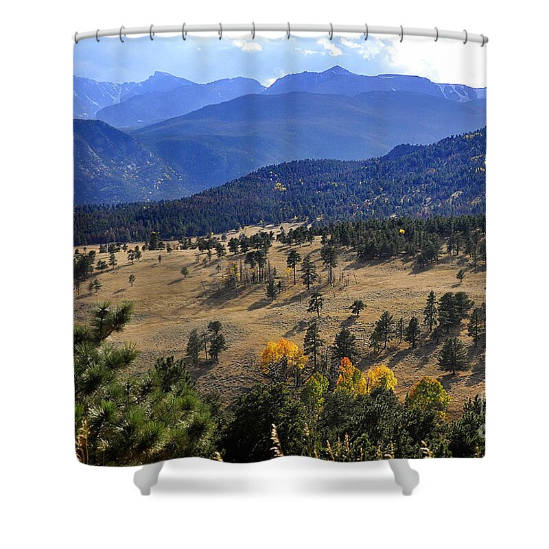 Nature Shower Curtain featuring the photograph Rocky Mountain Evening by Nava Thompson