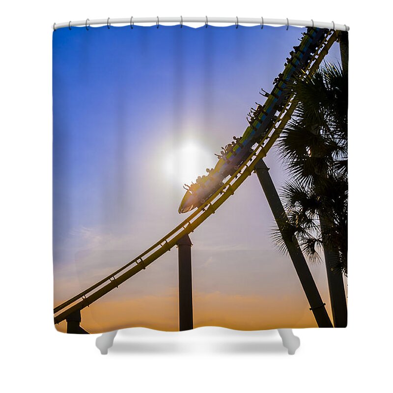 Roller Coaster Shower Curtain featuring the photograph Roller coaster by Daniel Murphy