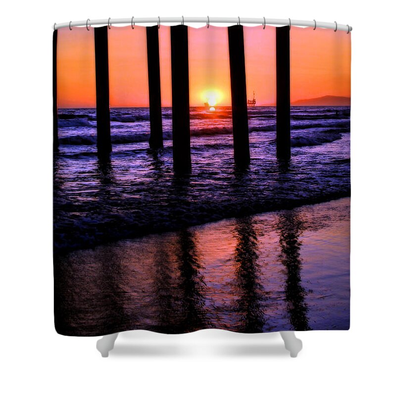 Pier Shower Curtain featuring the photograph Romantic stroll by Tammy Espino