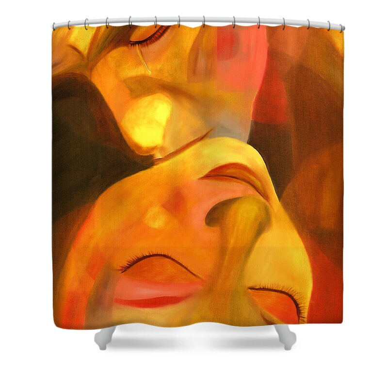Hakon Shower Curtain featuring the painting Romeo and Juliet by Hakon Soreide