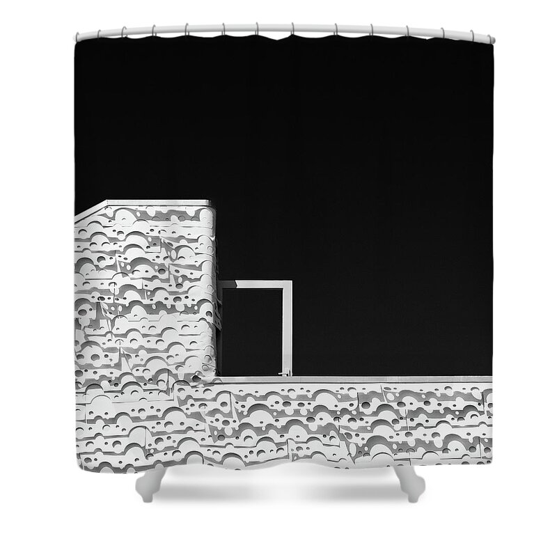 Contemporary Architecture Shower Curtain featuring the photograph Roof Door by Dave Bowman