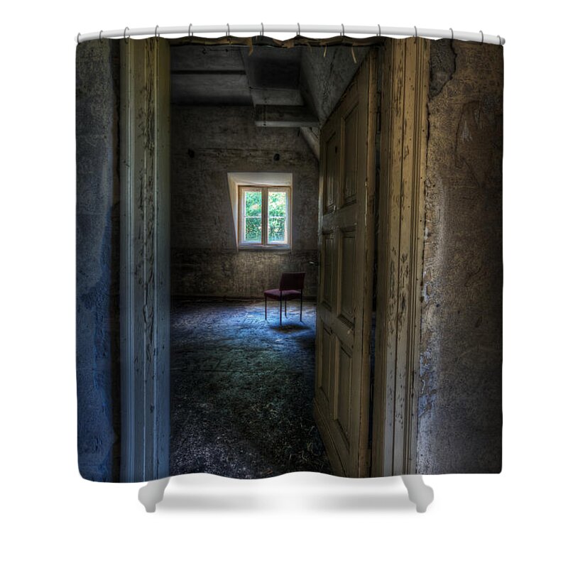 Forgotten Shower Curtain featuring the digital art Room for one by Nathan Wright