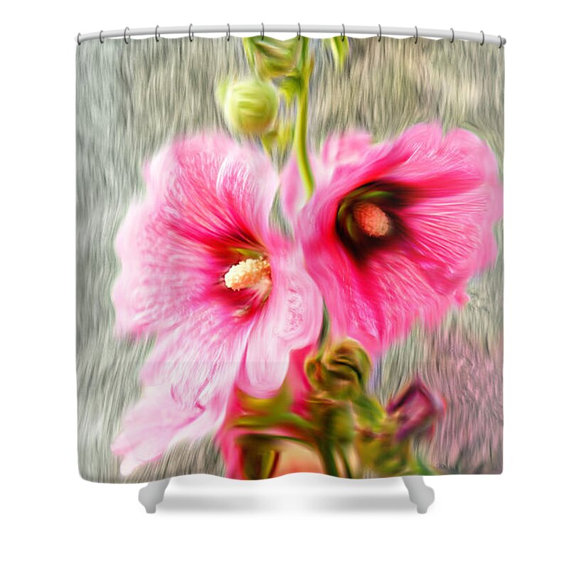 Flower Shower Curtain featuring the photograph Rose of The North abstract. by Ian Gledhill
